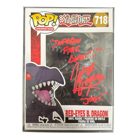 Autograph: Yu-Gi-Oh! - Red-Eyes B. Dragon #718 signed by Wayne Grayson (JSA Certified)