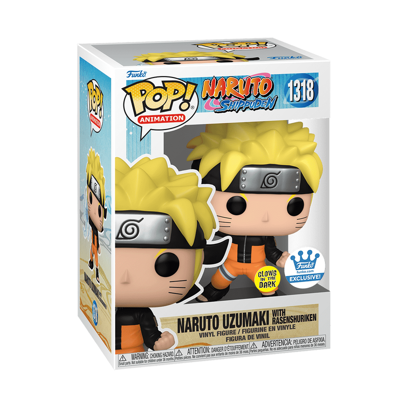 POP! Animation: Naruto Shippuden - Naruto Uzumaki with Rasenshuriken (GITD) #1318 (Funko Shop Exclusive)